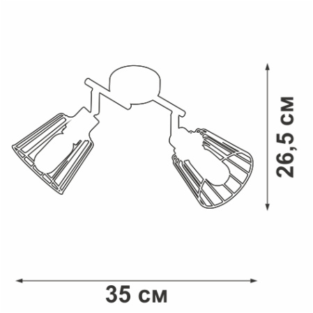 V4589-1/2PL Люстра V4589-1/2PL, 2хЕ27 макс. 60Вт