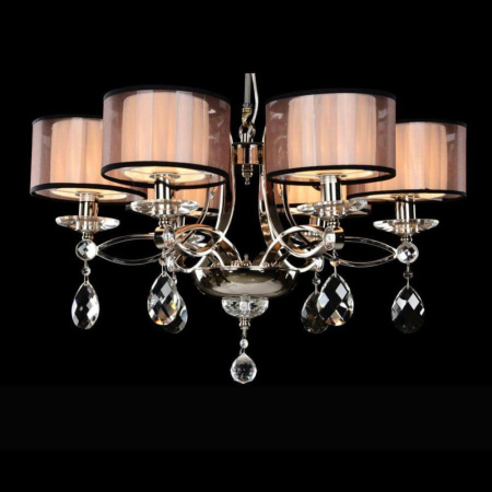 1606/C без абажуров , Люстра, Nickel Clear crystal D67*H40/142 cm E14 6*60W