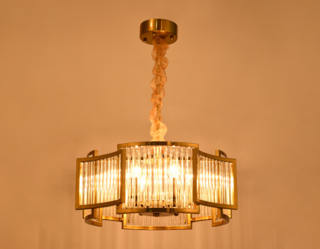 TR5368 Подвесная люстра с хрусталем TR5368/6 GD/CL золото/прозрачный E14/6 max 40W D500*653