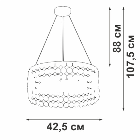 Люстра V5329-9/6S, 6хЕ14 макс. 40Вт
