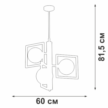 Люстра V4859-7/3PL, 3хG9 макс. 28Вт