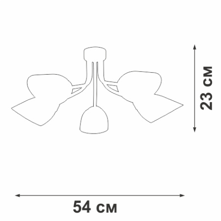 V3184/5PL Люстра V3184/5PL, 5хЕ14 макс. 40Вт, плафон ПП