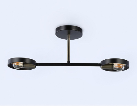 TR8225 Подвесной светильник со сменной лампой TR8225/2 BK/SB черный/бронза E27/2 max 40W 510*165*190