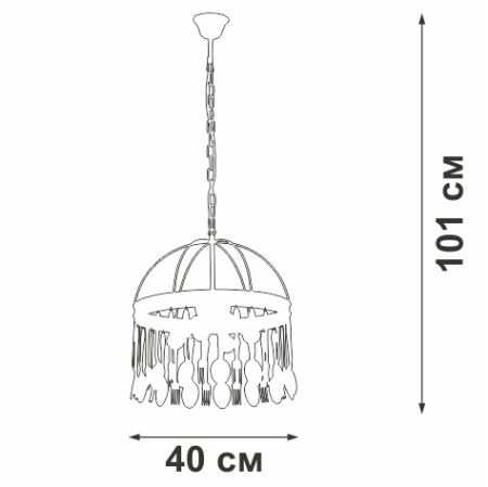 Люстра V4541-8/4, 4хЕ14 макс. 40Вт
