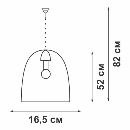 Люстра V4176-1/1S, 1хЕ27 макс. 60Вт