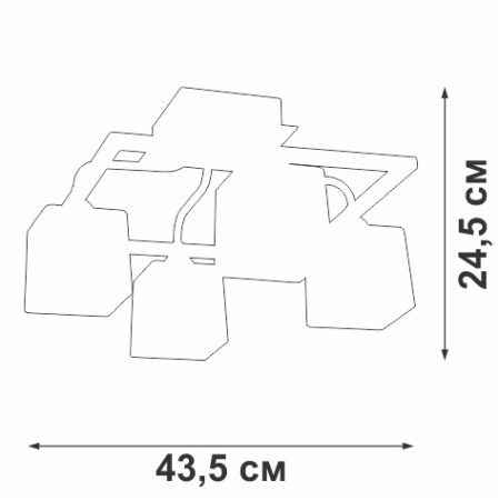 Люстра V4798-1/4PL, 4хE27 макс. 60Вт