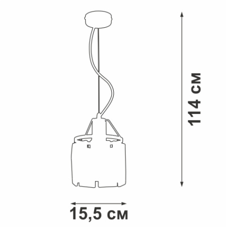 Люстра V5289-1/1S, 1хЕ27 макс. 60Вт