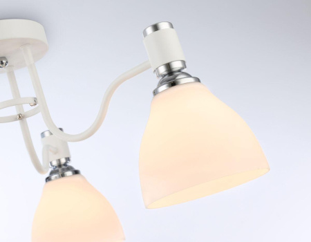 TR303302 Светильник потолочный TR303302/3 WH/CH/FR белый/хром/белый матовый E27*3 max 60W D600*270