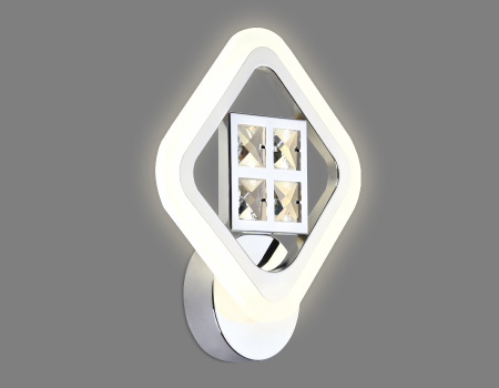 FA285 Настенный светодиодный светильник с хрусталем FA285 CH хром 15W 260*230*60