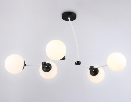 TR2546 Подвесной светильник TR2546/5 WH/BK белый/черный E27/5 max 60W 950*600*450