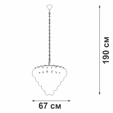 Люстра V5343-7/5+5+1, 11хЕ14 макс. 40Вт