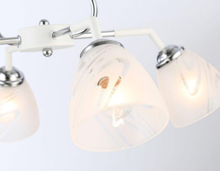 TR303291 Светильник подвесной TR303291/4 WH/CH/FR белый/хром/белый матовый E27*4 max 60W D590*380