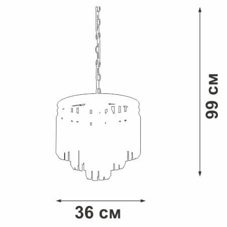 Люстра V5174-1/4+4+1, 9хЕ14 макс. 60Вт