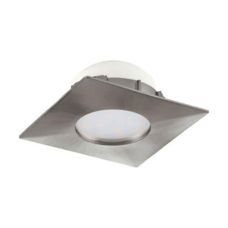 Светодиод. встраиваемый светильник PINEDA, 1х6W(LED), 78х78, пластик, никель матовый