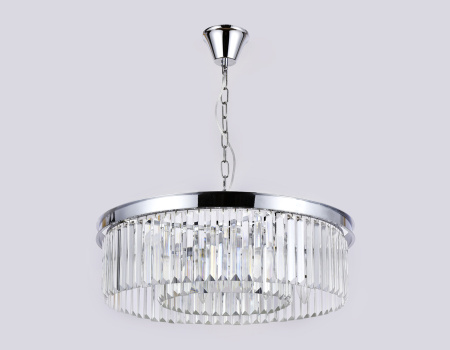 TR5096 Подвесная люстра с хрусталем TR5096/8 CH/CL хром/прозрачный E14/8 max 40W D600*760