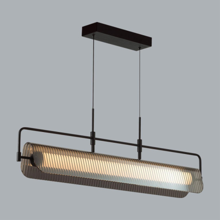 5056/35LA L-VISION ODL24 321 черный/дымчатый/металл/стекло/акрил Люстра LED 35W 3000К LINER