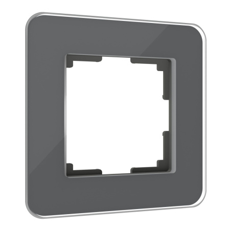 W0012440 Рамка на 1 пост Elite (графит, стекло)