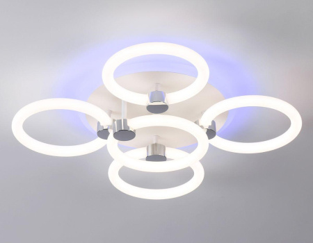 FA3841 Светильник светодиодный потолочный FA3841/4+1 WH белый 70W 3000K-6400K+RGB D538*115 (ПДУ РАДИ