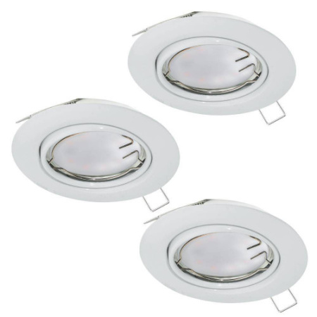Комплект светодиод. встраив. светильников PENETO, 3x5W (GU10), Ø87, сталь, белый