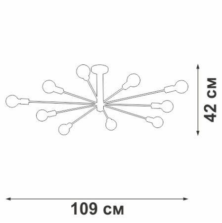 V4790-1/10PL Люстра V4790-1/10PL, 10хЕ27 макс. 60Вт