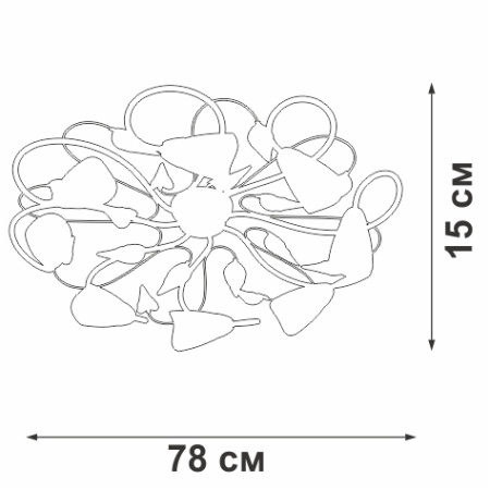 Люстра V3940-0/8PL, 8хЕ14 макс. 40Вт
