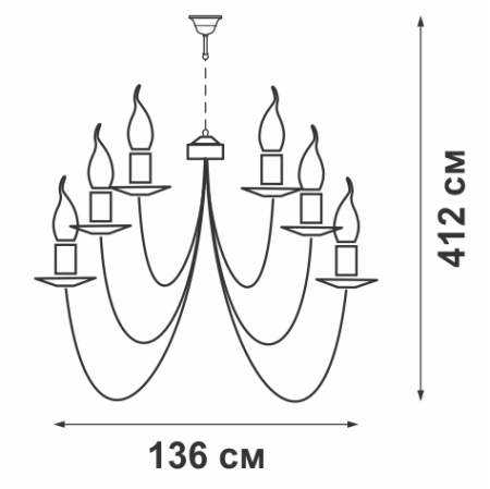 V1804-7/16+8+8 Люстра