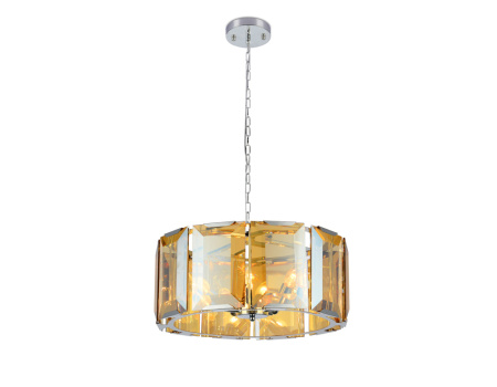 TR5133 Подвесная люстра с хрусталем TR5133 CH/TI хром/янтарь E14/5 max 40W D500*1000