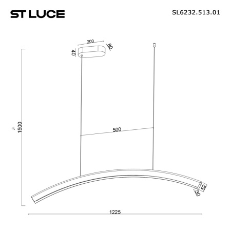 SL6232.513.01 Светильник подвесной ST-Luce Белый/Белый LED 1*20W 4000K