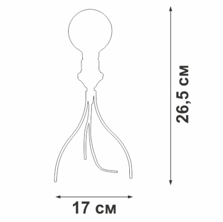 Светильник настольный V4353-1/1L, 1хЕ27 макс. 60Вт