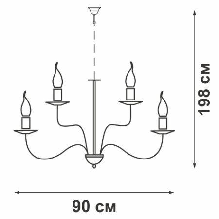 Люстра V1788-7/8+4, 12хЕ14 макс. 60Вт