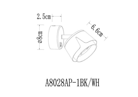 A8028AP-1BK СВЕТИЛЬНИК НАСТЕННЫЙ