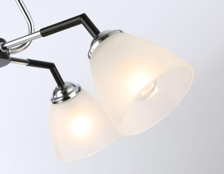 TR303293 Светильник подвесной TR303293/4 BK/CH/FR черный/хром/белый матовый E27*4 max 60W D590*380