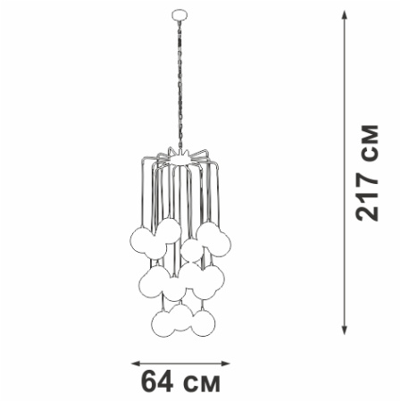 V4489-1/15 Люстра V4489-1/15, 15хЕ14 макс. 40Вт
