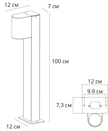 A3102PA-1BK Ландшафтный светильник Arte Lamp COMPASS A3102PA-1BK
