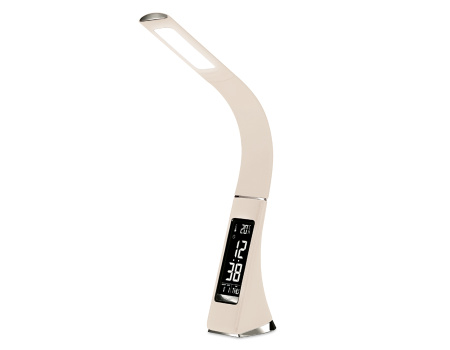 DE511 Светодиодная настольная лампа с дисплеем DE511 BG бежевый LED 3000-6400K 6W+LCD 2W