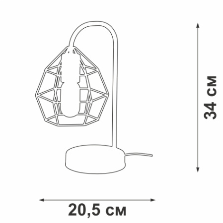 V4734-1/1L Светильник настольный V4734-1/1L, 1хЕ14 макс. 40Вт