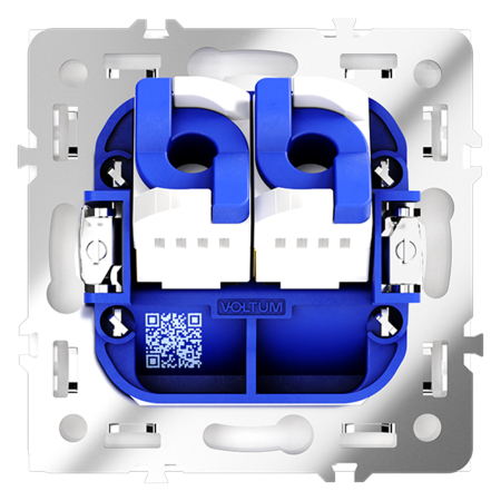 VLS060202 Розетка компьютерная встраиваемая VOLTUM S70 двойная RJ45+RJ45 кат.6, (белый матовый)