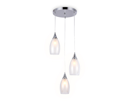 TR3548 Подвесной светильник TR3548/3 CH/CL хром/прозрачный E14 max 40W 370*130*1000