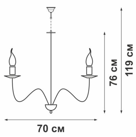 V1179/8 Люстра V1179/8, 8xE14 макс. 60Вт