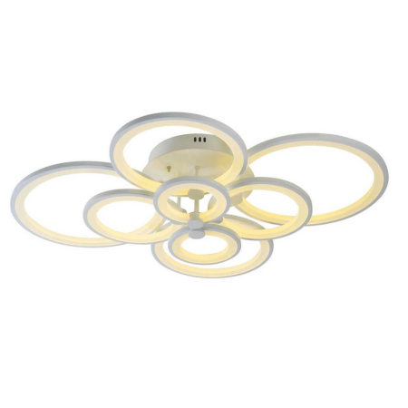 08119D Люстра диммируемая САГА белая w105*85 h20 Led 150W (3000K-6000K) с пультом ДУ