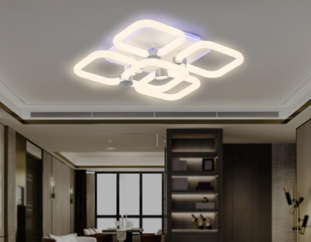 FA3861 Светильник светодиодный потолочный FA3861/4+1 WH белый 70W 3000K-6400K+RGB 400*400*115 (ПДУ Р