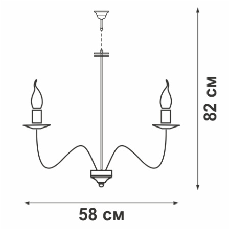 V1824-0/5 Люстра V1824-0/5, 5хЕ14 макс. 60Вт