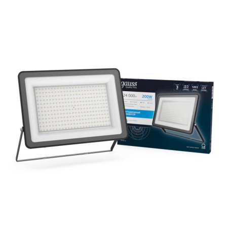 Прожектор светодиодный Gauss LED 200W IP65 6500К черный 1/6