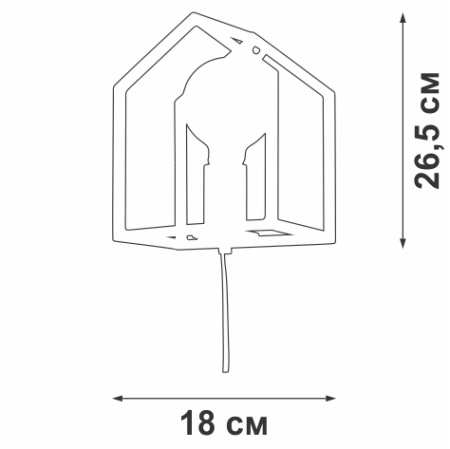 V4584-0/1A Светильник настенный V4584-0/1A, 1хЕ27 макс. 60Вт