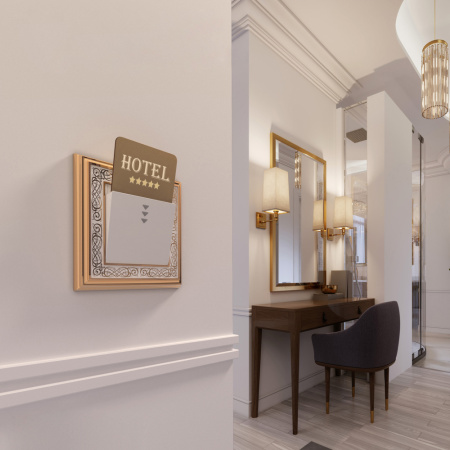 W0011429/ Рамка на 1 пост Palacio Gracia (золото/белый)