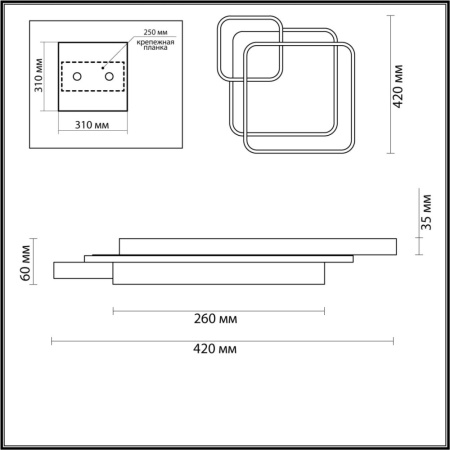 5243/59CL LEDIO LN23 белый, черный, матовое золото Люстра потолочная диммир. с ДУ LED 59W 3894Лм 220