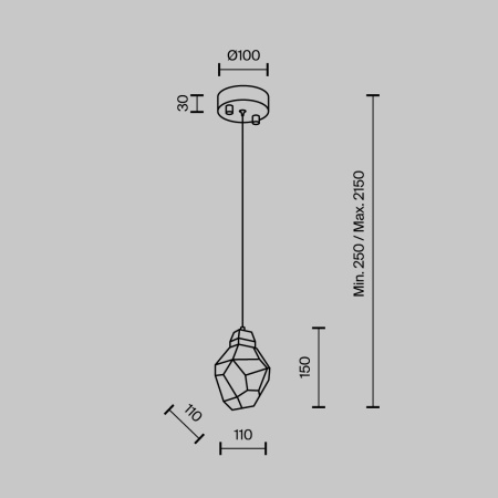 ML.88971.1 CH Подвесной светильник MODELUX ML.88971.1 CH