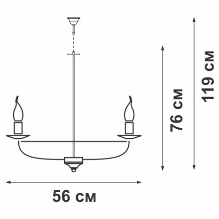 V1161/6 Люстра V1161/6, 6хЕ14 макс. 60Вт