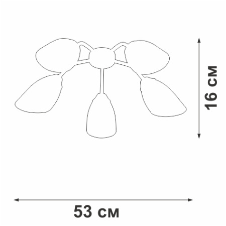 V3195/5PL Люстра V3195/5PL, 5хЕ14 макс. 40Вт, плафон ПП
