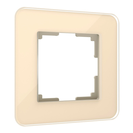 W0012443 Рамка на 1 пост Elite (айвори, стекло)